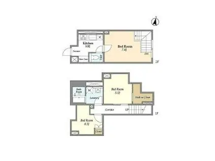 コンフォリア本駒込一丁目(3K/1階)の間取り写真