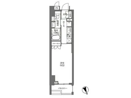 レオパレスサルウェー秦野(1K/1階)の間取り写真