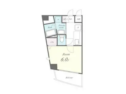 小室マンション(1K/3階)の間取り写真