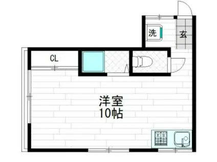 大和マンション(ワンルーム/3階)の間取り写真