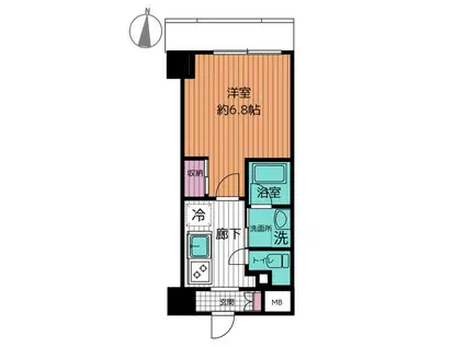 ミヤビヒルズ西池袋(1K/3階)の間取り写真