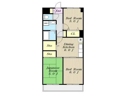 サンパレス池田(3SDK/1階)の間取り写真