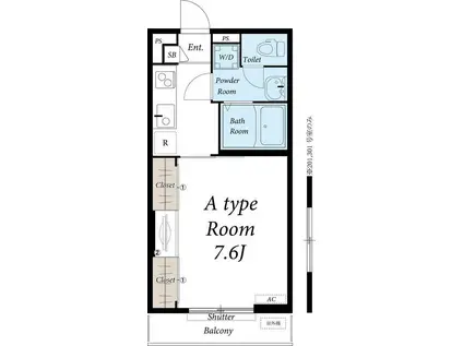 リブリ・010(1K/3階)の間取り写真