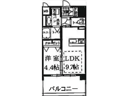 第23関根マンション(1LDK/4階)の間取り写真