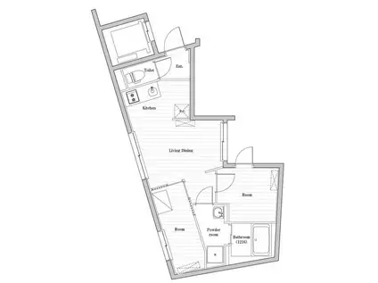 CREATIF南品川(2LDK/1階)の間取り写真