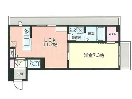 メゾンドフラッツ町田(1LDK/2階)の間取り写真