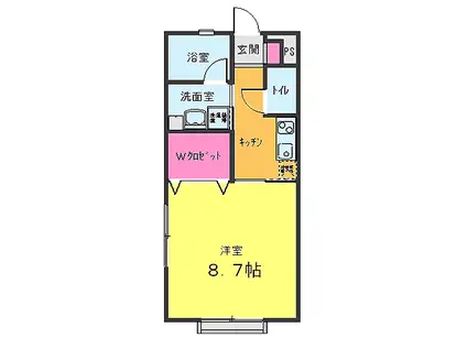 RIDAI・古谷メゾン(1K/1階)の間取り写真
