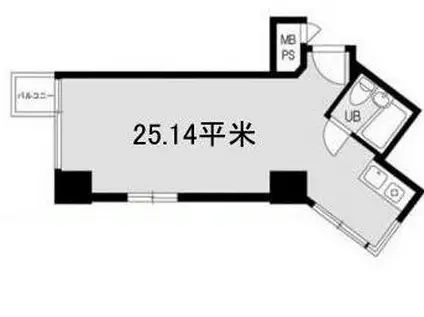 日本橋サマリヤシティハイツ(ワンルーム/10階)の間取り写真