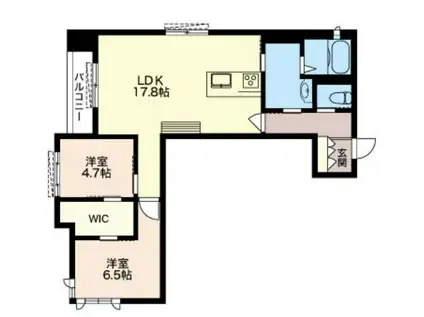 ラ フォレスタI(2LDK/1階)の間取り写真