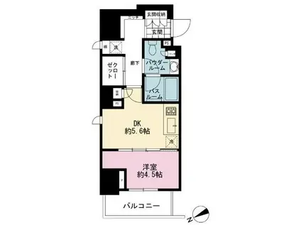 アトラス西早稲田(1DK/13階)の間取り写真