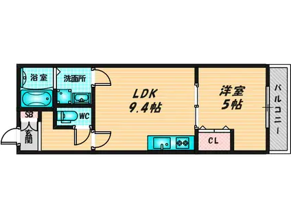 THE SCREEN AT HANATEN(1LDK/2階)の間取り写真