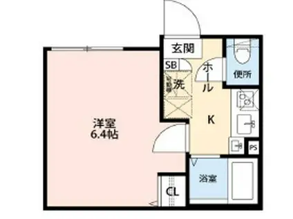 グランクオール富士見台(1K/1階)の間取り写真