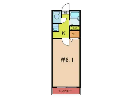 モンシャトー(1K/3階)の間取り写真