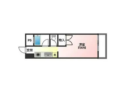 マスキャンII(ワンルーム/2階)の間取り写真