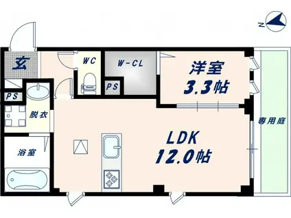 マ・メゾン(1LDK/1階)の間取り写真