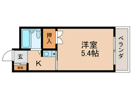 ロイヤルコート松虫(1K/3階)の間取り写真