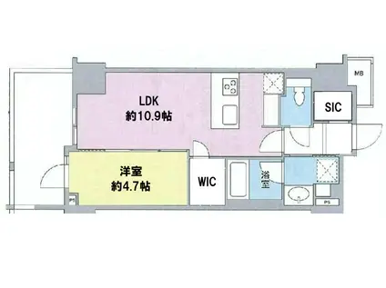 ザ・サンメゾン広尾エルド(1LDK/2階)の間取り写真
