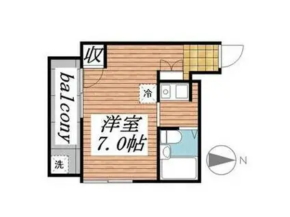 プレアール名古屋原(ワンルーム/1階)の間取り写真