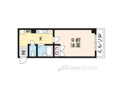 エデン御池(1K/5階)の間取り写真