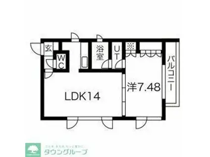 MEGURO POINT(1LDK/4階)の間取り写真