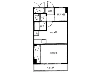 不二レジデンス(1SLDK/3階)の間取り写真