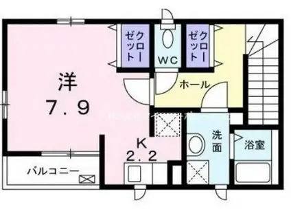TERRAII(1K/1階)の間取り写真