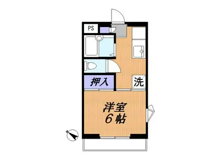 ヒルトップカブラギ(1K/2階)の間取り写真