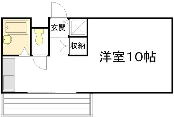 上幟町ビル(ワンルーム/6階)の間取り写真