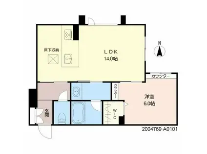 シャーメゾンARISTIO(1LDK/1階)の間取り写真