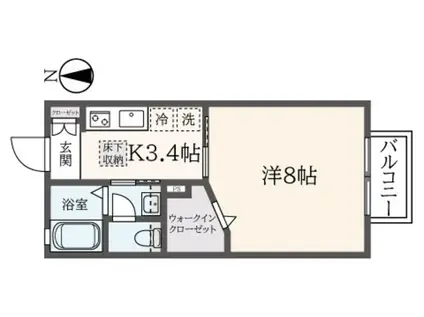 クレールメゾン(1K/2階)の間取り写真