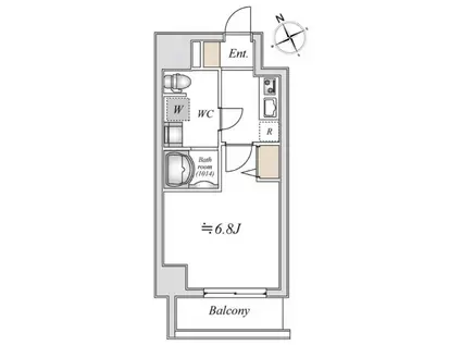 LIME RESIDENCE HIGASHINAKAYAMA(1K/5階)の間取り写真