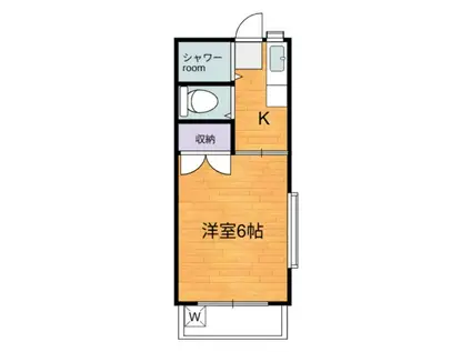 上原コーポラス(1K/3階)の間取り写真
