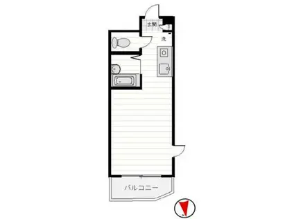 OLIO上北沢(ワンルーム/5階)の間取り写真