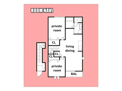 ルシェブルー202(2LDK/2階)の間取り写真