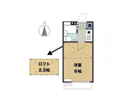 ラビアン吉祥寺(1K/1階)の間取り写真