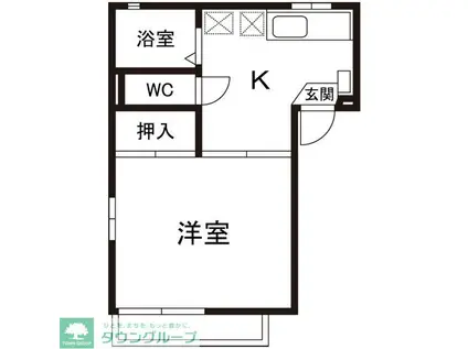 ハイツエスポワール(1K/1階)の間取り写真