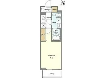 ESTRUTH MAGOME(1K/1階)の間取り写真