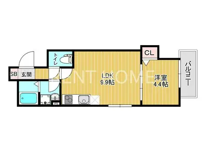 D PORTA BLOOM(1LDK/2階)の間取り写真