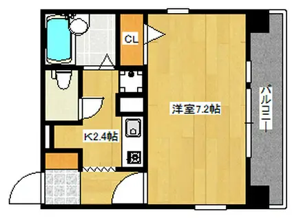 サンハート(1K/1階)の間取り写真