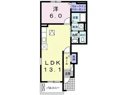 サンシャイン T B(1LDK/1階)の間取り写真