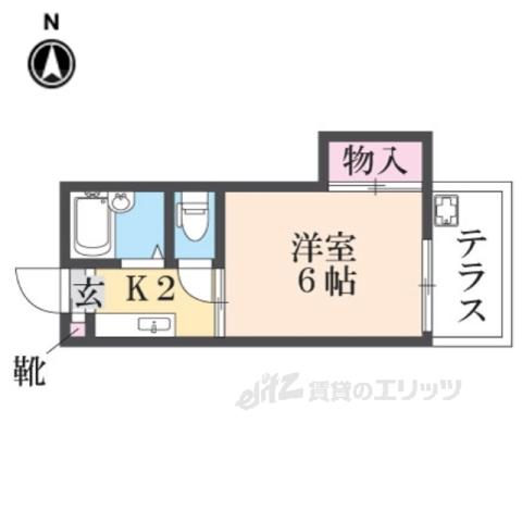 メガロンフィリア(1K/1階)の間取り写真