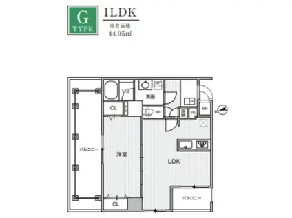 WEAVE PLACE -OMORI大森(1LDK/7階)の間取り写真