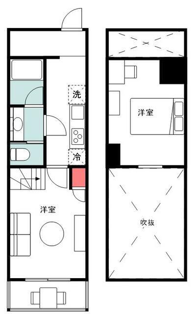 板橋マンション(1K/2階)の間取り写真