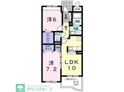 セレッソリオ(2LDK/2階)の間取り写真