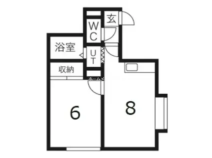 MマエダIII(1LDK/2階)の間取り写真