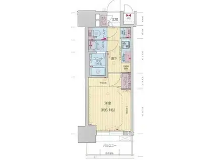 プレサンス太閤通駅前デュプル(1K/9階)の間取り写真