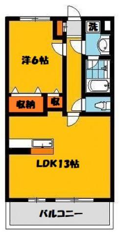 ルーナシティ(1LDK/3階)の間取り写真