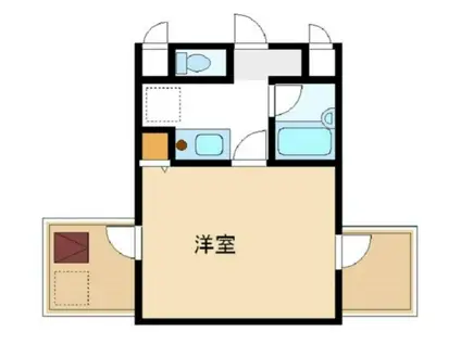 ベルタス蓮根(1K/4階)の間取り写真