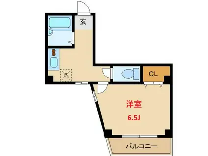 アンリシール(1K/2階)の間取り写真