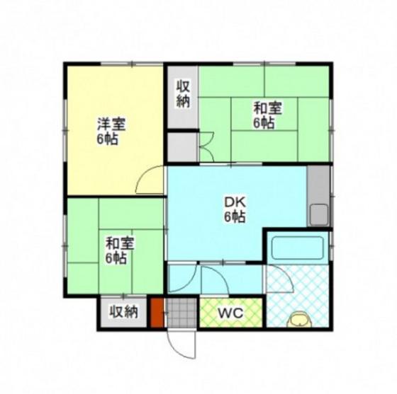 山下マンション(3DK/4階)の間取り写真